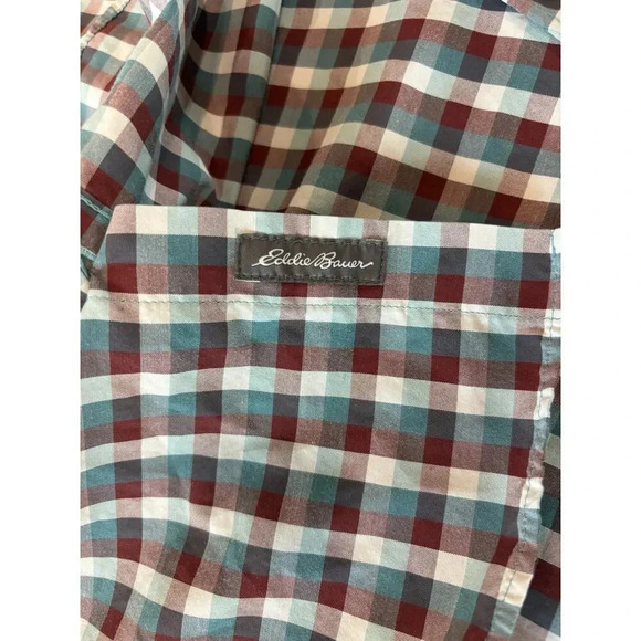 Eddie Bauer Men's Light Weight Vented Long Sleeve Bottun Down Outdoor M - Picture 6 of 11